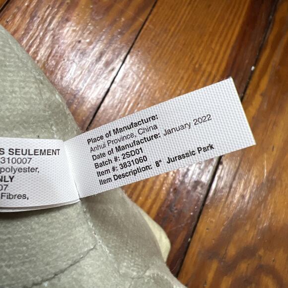 NWT JURASSIC PARK 8” Dinosaur Brachiosaurus Plush Toy Factory Plushie Stuffed - Picture 9 of 10